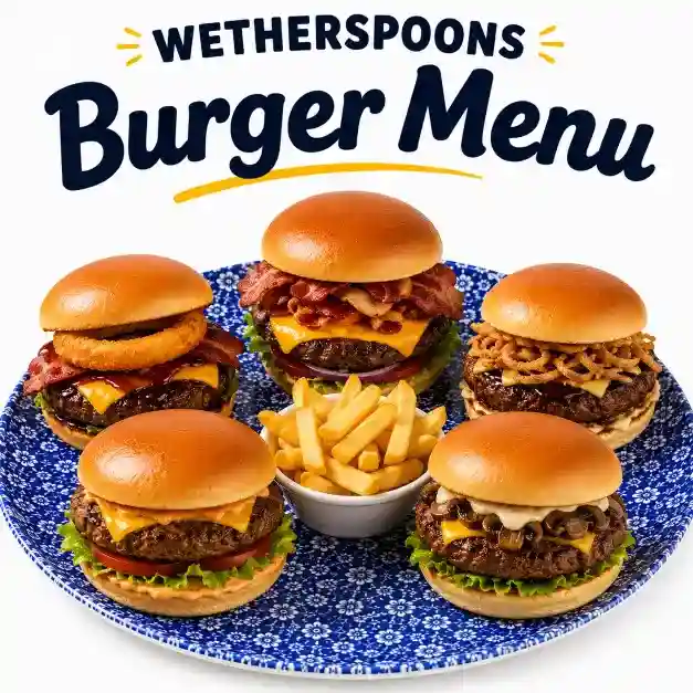 Wetherspoons Burger menu