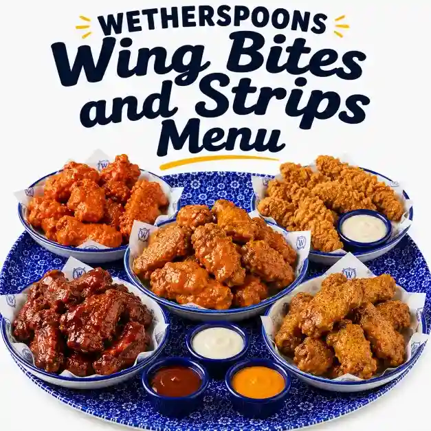 Wetherspoons Wing Bites and Strips Menu